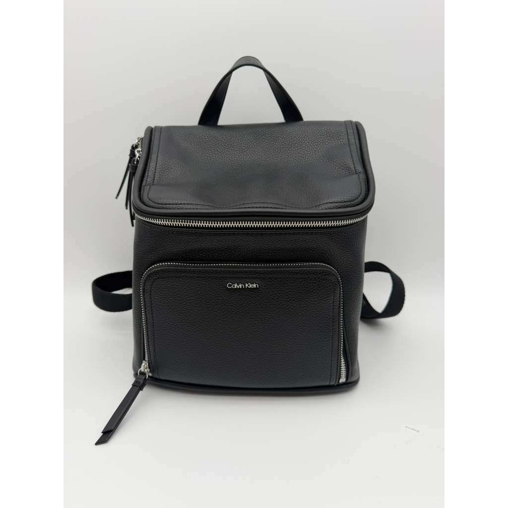 Calvin Klein Leather Backpack - Sleek Minimalist Designer Bag NWT